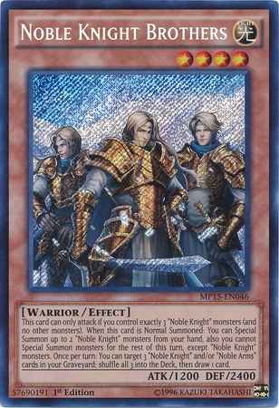 Noble Knight Brothers [MP15-EN046] Secret Rare | Total Play