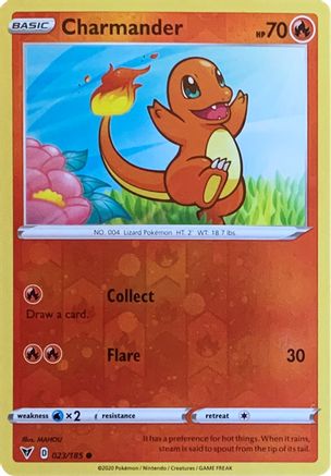 Charmander (023/185) (Reverse Cosmos Holo) [Sword & Shield: Vivid Voltage] | Total Play