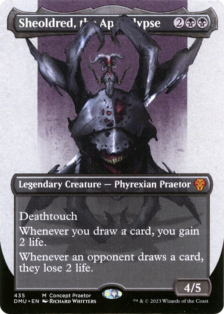 Sheoldred, the Apocalypse (Borderless Concept Praetors) [Phyrexia: All Will Be One] | Total Play