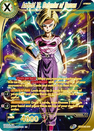 Android 18, Defender of Heroes (SPR) (BT14-093) [Cross Spirits] | Total Play