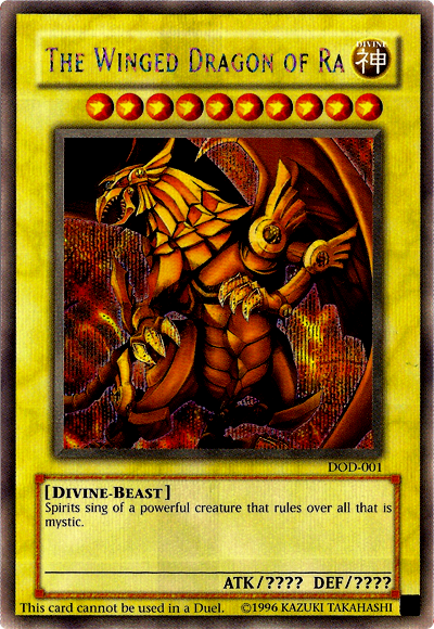 The Winged Dragon of Ra [DOD-001] Prismatic Secret Rare | Total Play
