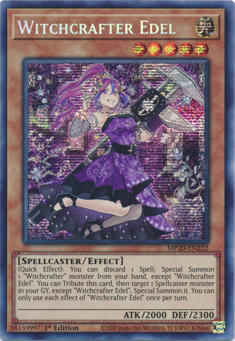 Witchcrafter Edel [MP20-EN222] Prismatic Secret Rare | Total Play