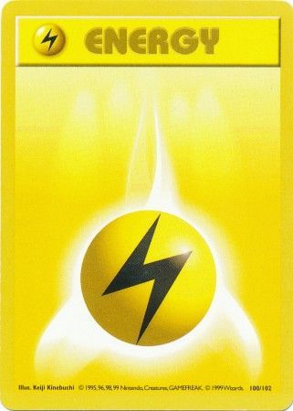 Lightning Energy (100/102) [Base Set Shadowless Unlimited] | Total Play