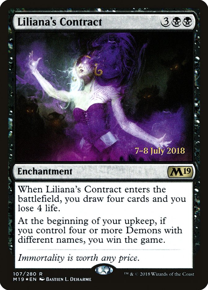 Liliana's Contract [Core Set 2019 Prerelease Promos] | Total Play