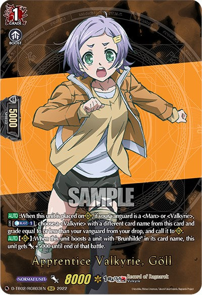 Apprentice Valkyrie, Goll (D-TB02/RGR03EN) [Record of Ragnarok] | Total Play