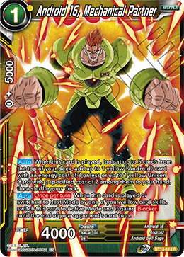 Android 16, Mechanical Partner (Rare) (BT13-113) [Supreme Rivalry] | Total Play