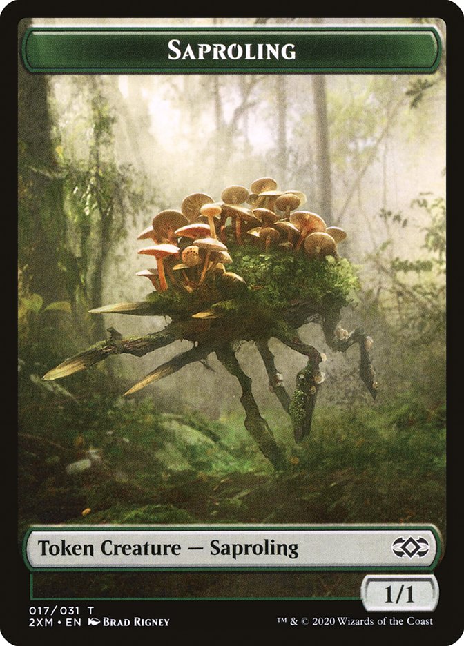 Plant // Saproling Double-Sided Token [Double Masters Tokens] | Total Play