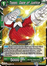 Toppo, Gaze of Justice (BT9-046) [Universal Onslaught Prerelease Promos] | Total Play