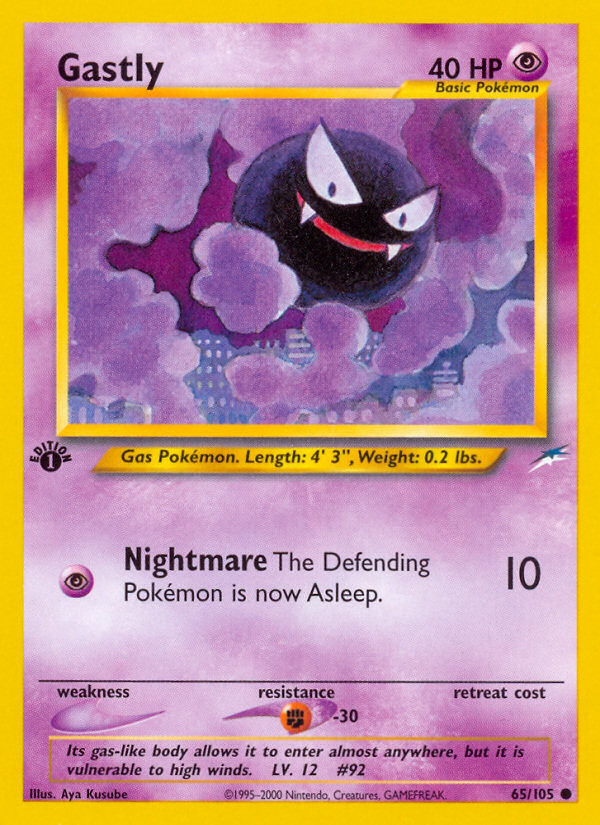 Gastly (65/105) [Neo Destiny 1st Edition] | Total Play