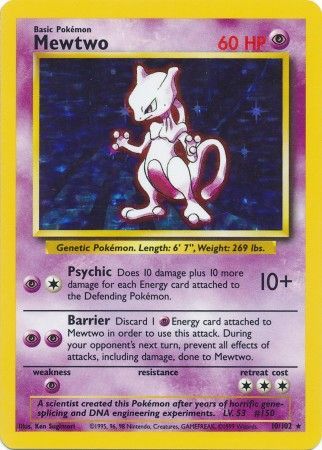 Mewtwo (10/102) [Base Set Unlimited] | Total Play