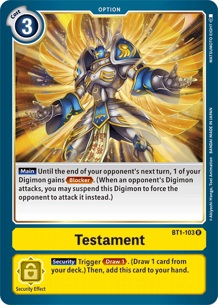 Testament [BT1-103] [Release Special Booster Ver.1.5] | Total Play