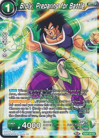 Broly, Preparing for Battle (EX07-06) [Magnificent Collection Fusion Hero] | Total Play