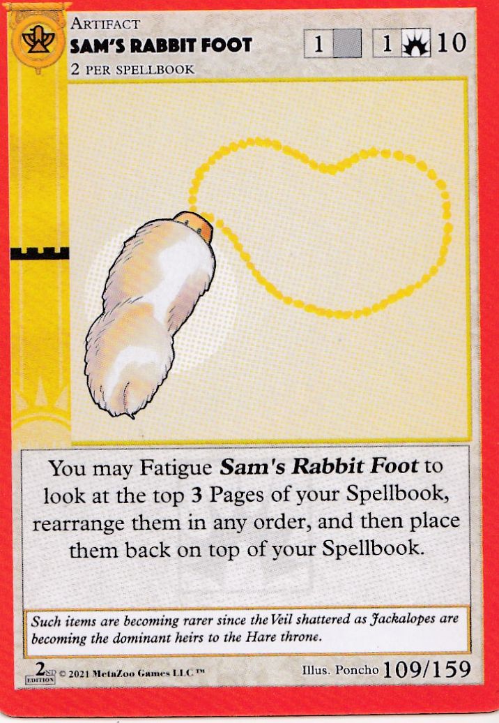 Sam's Rabbit Foot [Cryptid Nation: Second Edition] | Total Play