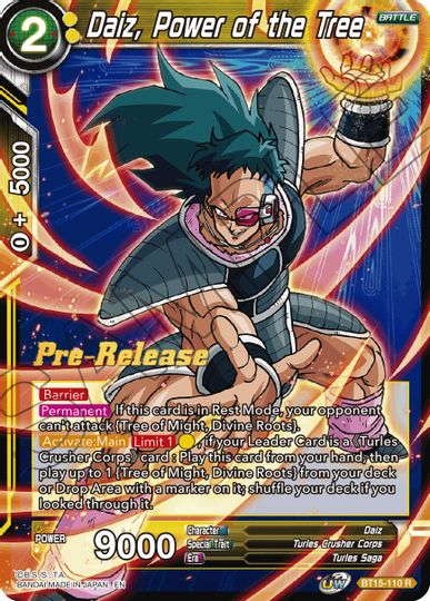 Daiz, Power of the Tree (BT15-110) [Saiyan Showdown Prerelease Promos] | Total Play