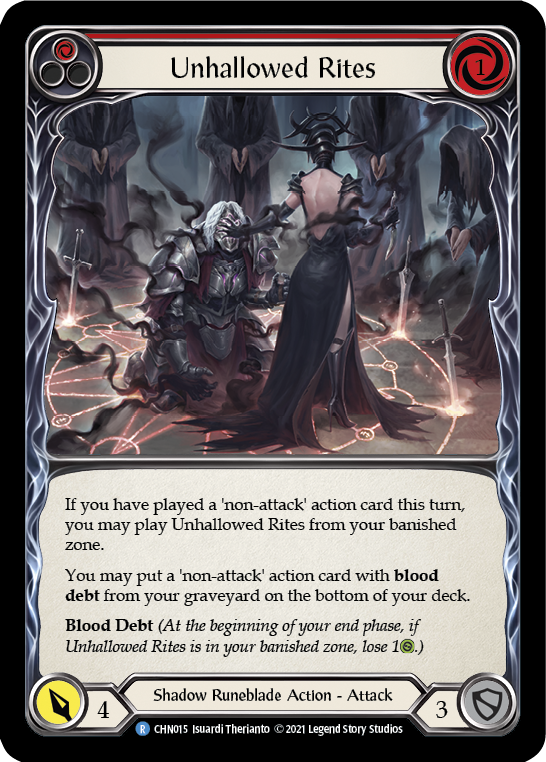 Unhallowed Rites (Red) [CHN015] (Monarch Chane Blitz Deck) | Total Play