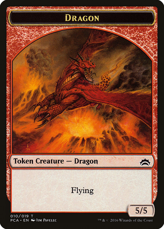 Dragon // Saproling Double-Sided Token [Planechase Anthology Tokens] | Total Play