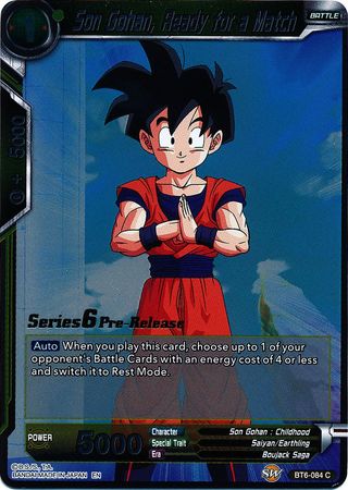 Son Gohan, Ready for a Match (BT6-084_PR) [Destroyer Kings Prerelease Promos] | Total Play