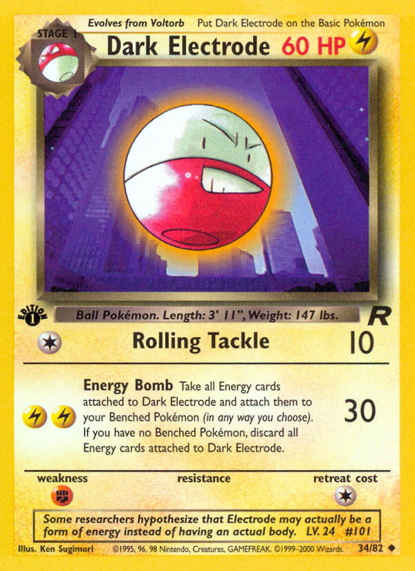 Dark Electrode (34/82) [Team Rocket 1st Edition] | Total Play