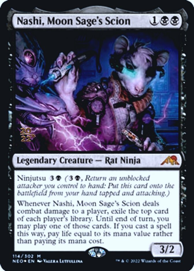 Nashi, Moon Sage's Scion [Kamigawa: Neon Dynasty Prerelease Promos] | Total Play