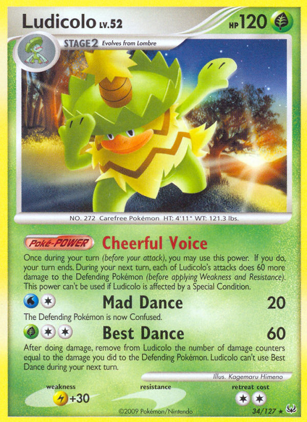 Ludicolo (34/127) [Platinum: Base Set] | Total Play