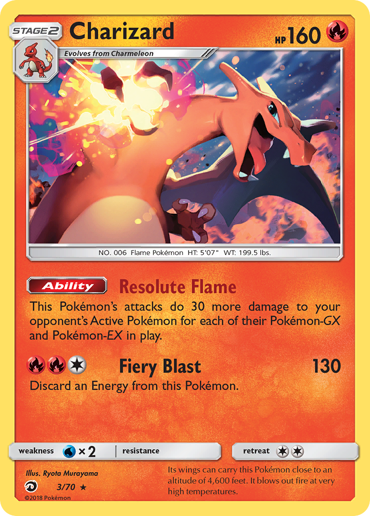 Charizard (3/70) [Sun & Moon: Dragon Majesty] | Total Play