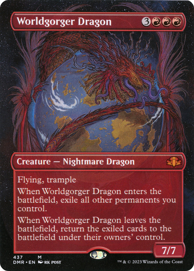 Worldgorger Dragon (Borderless Alternate Art) [Dominaria Remastered] | Total Play
