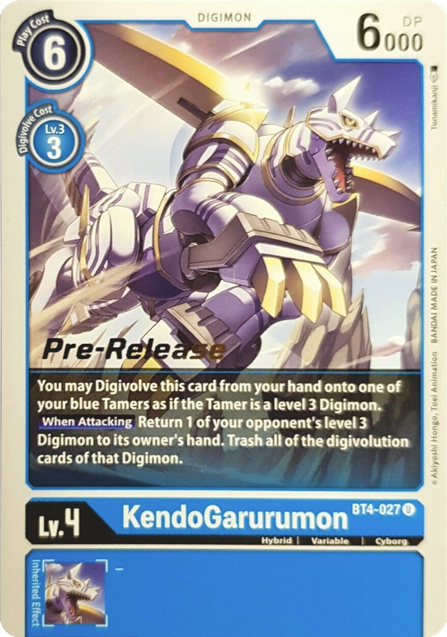 KendoGarurumon [BT4-027] [Great Legend Pre-Release Promos] | Total Play