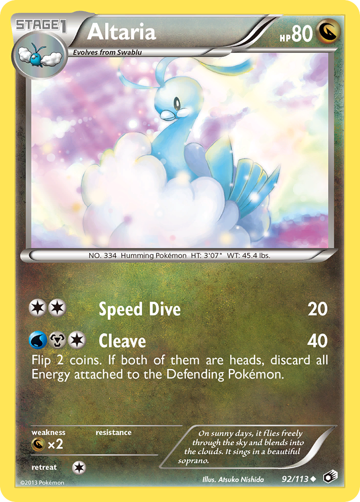 Altaria (92/113) [Black & White: Legendary Treasures] | Total Play