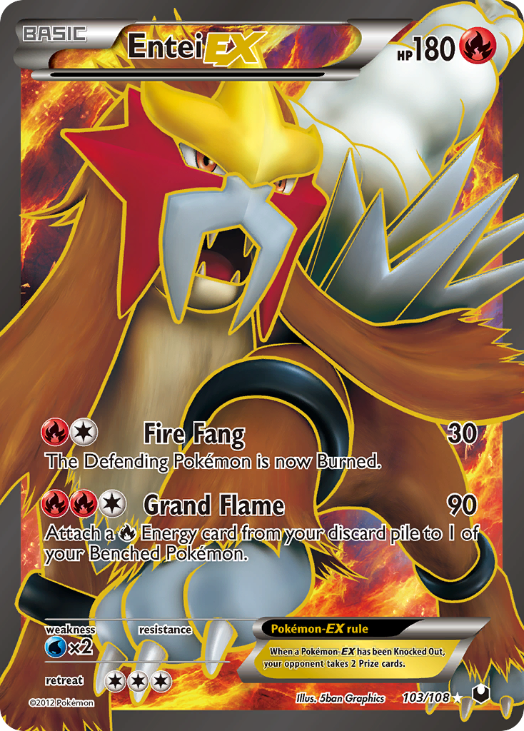 Entei EX (103/108) [Black & White: Dark Explorers] | Total Play