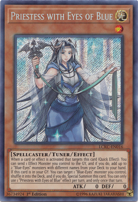 Priestess with Eyes of Blue [LCKC-EN016] Secret Rare | Total Play