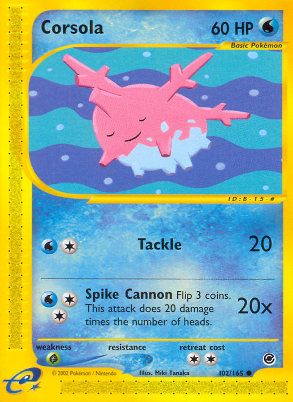 Corsola (102/165) [Expedition: Base Set] | Total Play