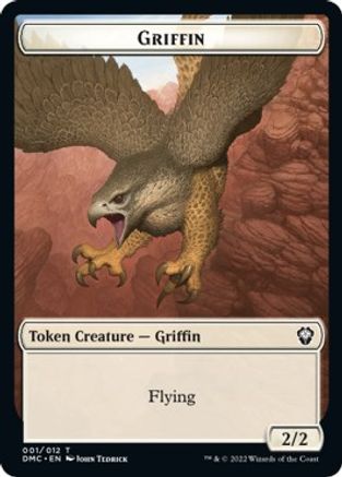 Zombie Knight // Griffin Double-Sided Token [Dominaria United Commander Tokens] | Total Play