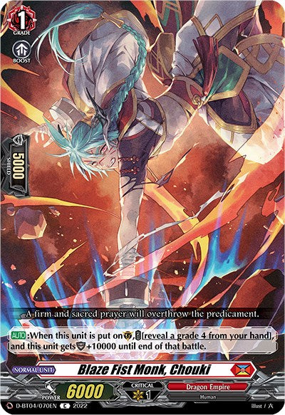Blaze Fist Monk, Chouki (D-BT04/070EN) [Awakening of Chakrabarthi] | Total Play