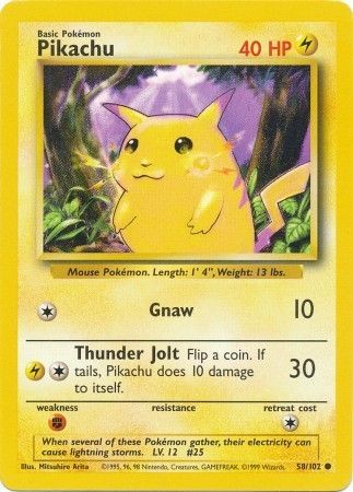 Pikachu (58/102) [Base Set Unlimited] | Total Play