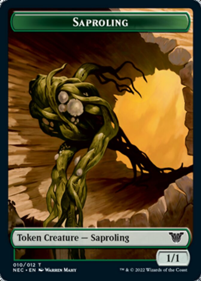 Saproling // Spirit (002) Double-Sided Token [Kamigawa: Neon Dynasty Commander Tokens] | Total Play