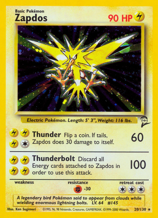 Zapdos (20/130) [Base Set 2] | Total Play