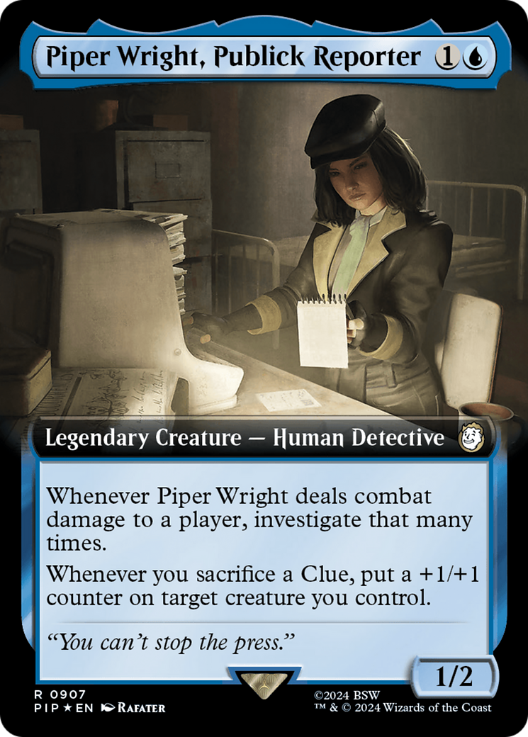 Piper Wright, Publick Reporter (Extended Art) (Surge Foil) [Fallout] | Total Play