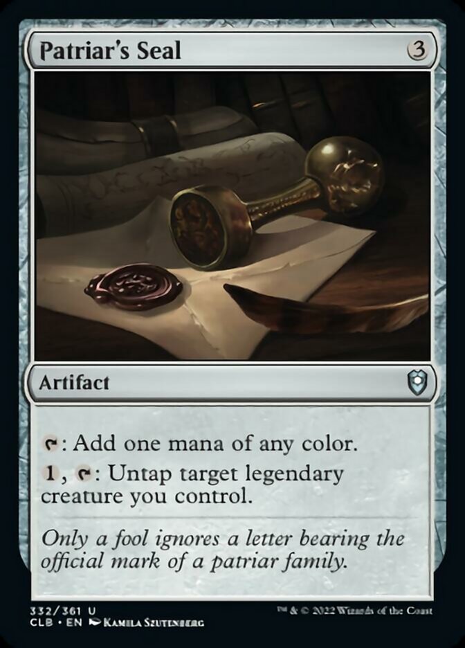 Patriar's Seal [Commander Legends: Battle for Baldur's Gate] | Total Play