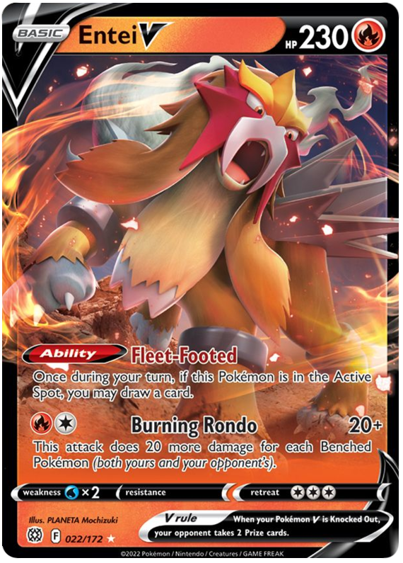 Entei V (022/172) [Sword & Shield: Brilliant Stars] | Total Play