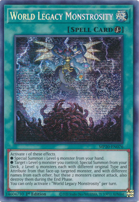 World Legacy Monstrosity [MP20-EN076] Prismatic Secret Rare | Total Play