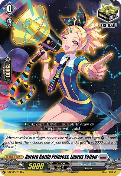 Aurora Battle Princess, Lourus Yellow (D-SD05/011EN) [Tomari Seto: Aurora Valkyrie] | Total Play