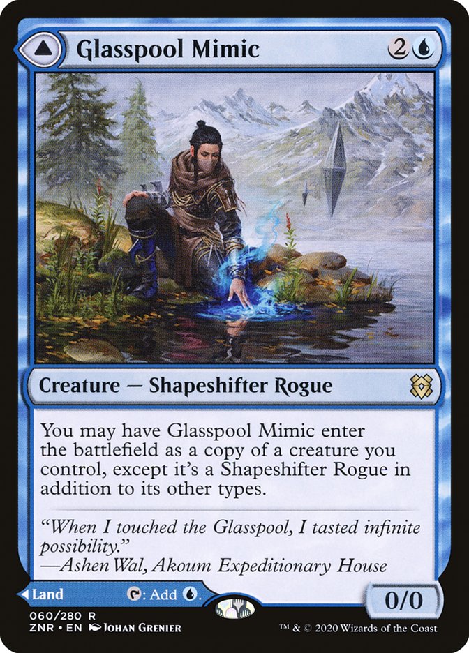 Glasspool Mimic // Glasspool Shore [Zendikar Rising] | Total Play