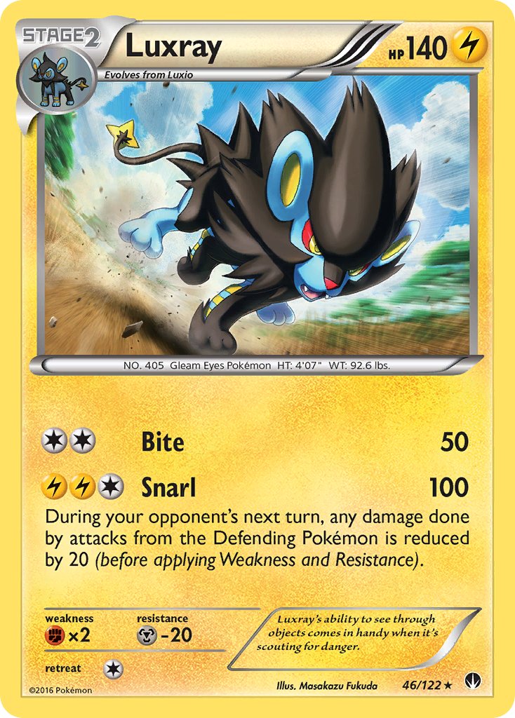 Luxray (46/122) (Cracked Ice Holo) [XY: BREAKpoint] | Total Play