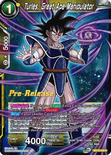 Turles, Great Ape Manipulator (BT15-106) [Saiyan Showdown Prerelease Promos] | Total Play