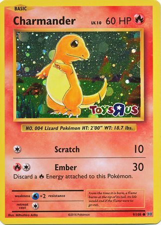 Charmander (9/108) (Toys R Us Promo) [XY: Evolutions] | Total Play