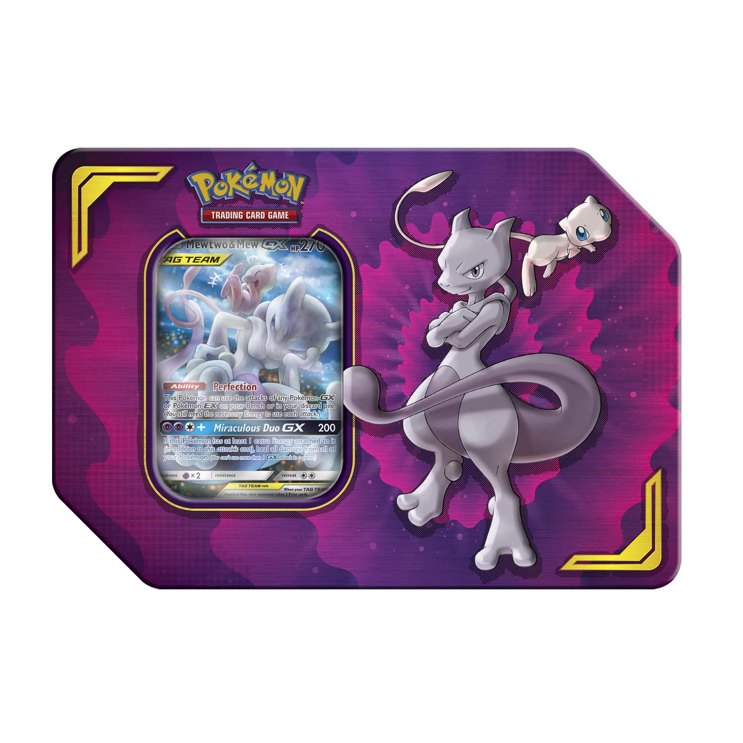 Sun & Moon: Unified Minds - Power Partnership Tin (Mewtwo & Mew GX) | Total Play