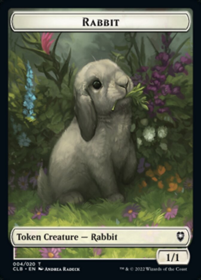 Rabbit Token [Commander Legends: Battle for Baldur's Gate Tokens] | Total Play