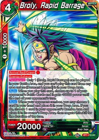 Broly, Rapid Barrage (BT7-116) [Assault of the Saiyans] | Total Play