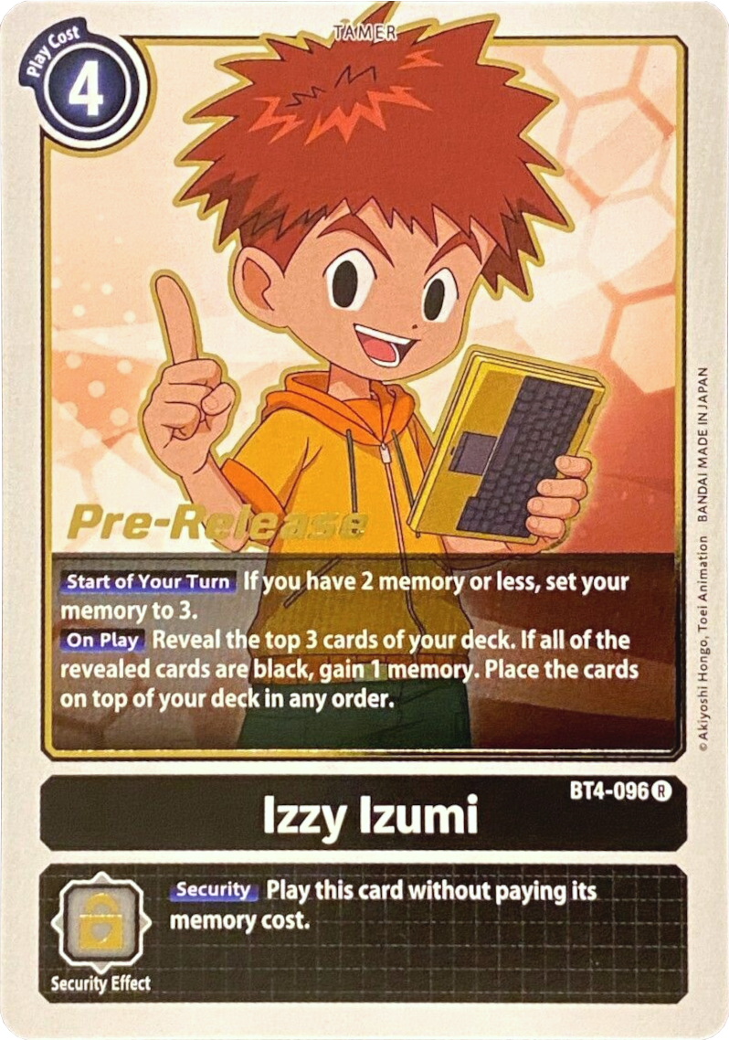 Izzy Izumi [BT4-096] [Great Legend Pre-Release Promos] | Total Play