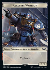 Astartes Warrior // Clue Double-Sided Token (Surge Foil) [Warhammer 40,000 Tokens] | Total Play